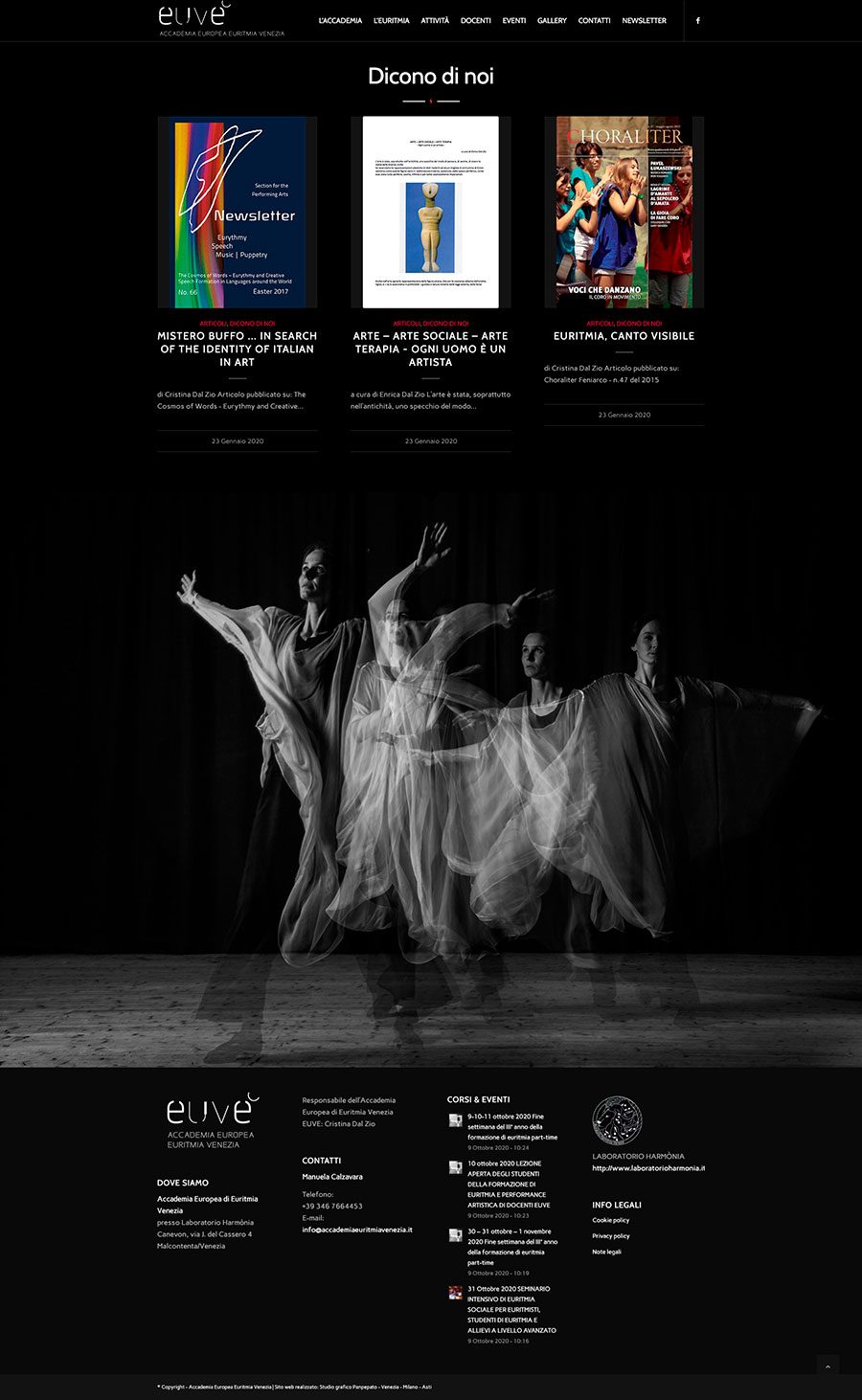 Realizzazione sito web Accademia Europea Euritmia Venezia